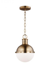 Visual Comfort & Co. Studio Collection Hanks Pendant, 1-Light, LED, Satin Brass, 8.13"Dia (6177101EN3-848 70702Z9) 