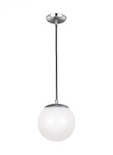 Visual Comfort & Co. Studio Collection Leo - Hanging Globe Pendant, 1-Light, LED, Satin Aluminum, 8"Dia (6018EN3-04 70709RF) 