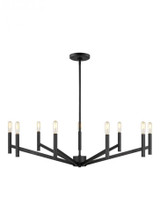 Visual Comfort & Co. Studio Collection Vector Chandelier, 9-Light, LED, Midnight Black, 36"W (3124309EN-112 70706X3) 