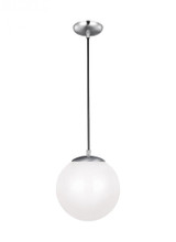 Visual Comfort & Co. Studio Collection Leo - Hanging Globe Pendant, 1-Light, LED, Satin Aluminum, 10"Dia (6020EN3-04 70709RL) 