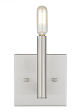 Visual Comfort & Co. Studio Collection Vector Wall / Bath Sconce, 1-Light, Brushed Nickel, 9.38"H (4124301-962 70706X9) 
