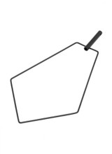 Visual Comfort & Co. Modern Collection Trellis Pentagon Pendant Accessory, Nightshade Black, 9.8"H (700TRSPAPB 70PGANA) 