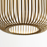 Visual Comfort & Co. Modern Collection Kai Pendant, 1-Light, LED, Plated Brass, 12"W (700TDKAI1BR-LED930 70PDJQL) 