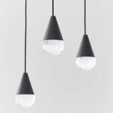 Visual Comfort & Co. Modern Collection Cupola Chandelier, 8-Light, LED, Nightshade Black, 10.5"L (700TRSPCPA8RB-LED930 70PGDJ9) 