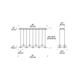 Visual Comfort & Co. Modern Collection Eaves Ceiling Chandelier, 18-Light, LED, Natural Brass, 50"L (700TRSPEVS18TNB-LED930120 70PGDJE) 