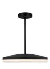 Visual Comfort & Co. Modern Collection Wyatt Large Pendant, 1-Light, LED, Nightshade Black, 16"W (700TDWYT16B-LED930 70PGFHX) 