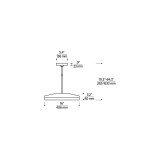 Visual Comfort & Co. Modern Collection Wyatt Large Pendant, 1-Light, LED, Nightshade Black, 16"W (700TDWYT16B-LED930 70PGFHX) 