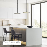 Visual Comfort & Co. Modern Collection Wyatt Large Pendant, 1-Light, LED, Nightshade Black, 16"W (700TDWYT16B-LED930 70PGFHX) 