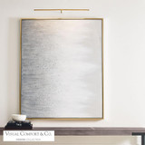 Visual Comfort & Co. Modern Collection Plural Faceted Picture Light, 1-Light, LED, Natural Brass, 24"L (700PLUF24NB-LED927 70PGGHE) 