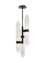 Visual Comfort & Co. Modern Collection Langston Ceiling Pendant, 1-Light, LED, Plated Dark Bronze, 33.5"H (700TDLGSN10PZ-LED927 70PKD8Z) 