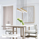 Visual Comfort & Co. Modern Collection Turret Light Chandelier, 18-Light, LED, Natural Brass, 44.5"L (700TRSPTRT18TNB-LED930120 70PGDLJ) 