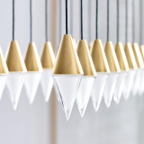 Visual Comfort & Co. Modern Collection Turret Light Chandelier, 18-Light, LED, Natural Brass, 44.5"L (700TRSPTRT18TNB-LED930120 70PGDLJ) 