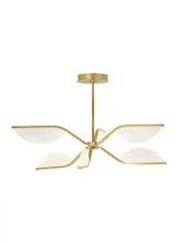 Visual Comfort & Co. Modern Collection Belterra Flushmount/Chandelier, 1-Light, LED, Natural Brass, 34.2"W (700BLT30NB-LED935 70PKE8L) 
