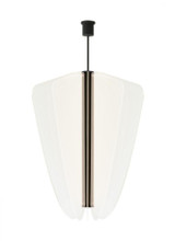 Visual Comfort & Co. Modern Collection Nyra Chandelier, 1-Light, LED, Nightshade Black, 42.2"W (700NYR42B-LED935 70PKF6A) 