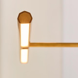 Visual Comfort & Co. Modern Collection Plural Faceted Picture Light, 1-Light, LED, Natural Brass, 18"L (700PLUF18NB-LED927 70PGGGN) 