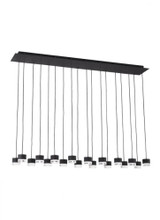 Visual Comfort & Co. Modern Collection Gable Ceiling Chandelier, 18-Light, LED, Nightshade Black, 44.5"L (700TRSPGBL18TB-LED930277 70PGDK2) 