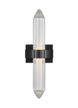 Visual Comfort & Co. Modern Collection Langston Medium Bath Sconce, 1-Light, LED, Plated Dark Bronze, 22.7"L (700BCLGSN23PZ-LED927 70PGHHC) 