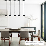 Visual Comfort & Co. Modern Collection Esfera Small Pendant, 1-Light, LED, Nightshade Black, 4.8"H (700TDESF5B-LED927 70PGFG7) 