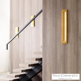 Visual Comfort & Co. Modern Collection Aspen Outdoor Wall Sconce, 1-Light, LED, Natural Brass, 15"H (700OWASP93015DNBUNVS 70PGGJ1) 