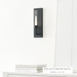Visual Comfort & Co. Modern Collection Linger Wall Sconce, 1-Light, LED, Nightshade Black, 15.3"H (700WSLNG1B-LED930 70PDFVE) 