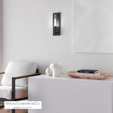 Visual Comfort & Co. Modern Collection Linger Wall Sconce, 1-Light, LED, Nightshade Black, 15.3"H (700WSLNG1B-LED930 70PDFVE) 