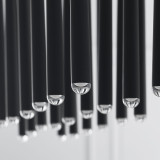 Visual Comfort & Co. Modern Collection Pylon Ceiling Chandelier, 27-Light, LED, Nightshade Black, 43.2"L (700TRSPPYL27TB-LED930120 70PGDL5) 