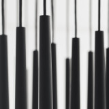 Visual Comfort & Co. Modern Collection Pylon Ceiling Chandelier, 27-Light, LED, Nightshade Black, 43.2"L (700TRSPPYL27TB-LED930120 70PGDL5) 