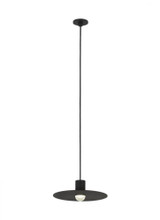 Visual Comfort & Co. Modern Collection Eaves Port Alone Pendant, 1-Light, LED, Nightshade Black, 8"W (700TRSPAEVS1PB-LED930 70PGEKN) 