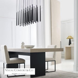 Visual Comfort & Co. Modern Collection Pylon Ceiling Chandelier, 27-Light, LED, Nightshade Black, 43.2"L (700TRSPPYL27TB-LED930277 70PGDL6) 