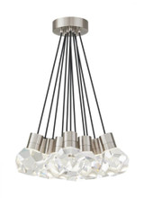 Visual Comfort & Co. Modern Collection Kira Ceiling Pendant, 11-Light, LED, Satin Nickel, 20"W (700TDKIRAP11BS-LEDWD 70PGJH0) 