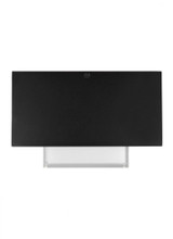 Visual Comfort & Co. Modern Collection Modern Square Geometric Small Ceiling Flush Mount, 1-Light, LED, Black, 10"W (700OFMSQGE9275BUNV 70PKE7C) 