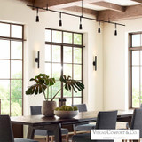 Visual Comfort & Co. Modern Collection Ebell Medium Wall Sconce, 1-Light, LED, Dark Bronze, 16"H (700WSEBL16Z-LED927 70PGHEZ) 