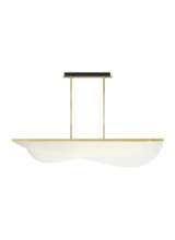 Visual Comfort & Co. Modern Collection Nyra Linear Suspension, 3-Light, LED, Plated Brass, 60"L (700LSNYR60BR-LED935 70PKF6E) 