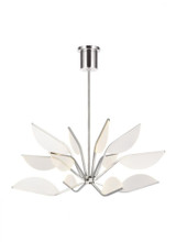 Visual Comfort & Co. Modern Collection Belterra Chandelier, 1-Light, LED, Polished Nickel, 38"W (700BLT38N-LED935 70PKE8Q) 