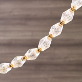 Visual Comfort & Co. Modern Collection Collier Chandelier, LED, Natural Brass, 143.9"H (700CLR132NB-LED930S 70PGJDZ) 