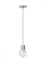 Visual Comfort & Co. Modern Collection Kira Pendant, 1-Light, LED, Satin Nickel, 7.1"H (700TDKIRAP1YS-LEDWD 70PGLCU) 