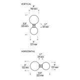 Visual Comfort & Co. Modern Collection Orbs Head MonoRail, LED, Antique Bronze, 12.8"L (700MOORBSVZ-LED930 70PGJFQ) 