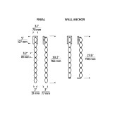 Visual Comfort & Co. Modern Collection Collier Wall Sconce, LED, Polished Nickel, 27.6"H (700WSCLR28N-LED927 70PKDAA) 