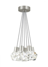 Visual Comfort & Co. Modern Collection Kira Ceiling Pendant, 7-Light, LED, Satin Nickel, 15"W (700TDKIRAP7YS-LEDWD 70PKD8Y) 