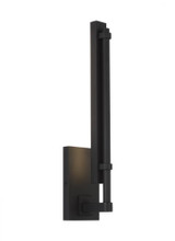 Visual Comfort & Co. Modern Collection Kal Small Sconce, 1-Light, LED, Nightshade Black, 13.3"H (700BCKAL13B-LED930 70PGCLN) 