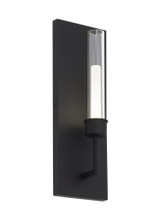 Visual Comfort & Co. Modern Collection Linger Wall Sconce, 1-Light, LED, Nightshade Black, 15.3"H (700WSLNG1B-LED930-277 70PDFVF) 