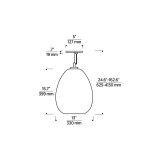 Visual Comfort & Co. Modern Collection Kapoor Medium Pendant, 1-Light, LED, Clear/Natural Brass, 15.7"H (700TDKPR13CNB-LED927 70PGJGR) 