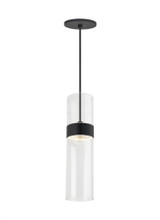 Visual Comfort & Co. Modern Collection Manette Medium Pendant, 1-Light, LED, Black, 13.2"H (700TDMANMCLB-LED930 70PGFH4) 