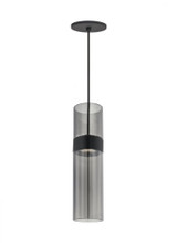 Visual Comfort & Co. Modern Collection Manette Pendant, 1-Light, LED, Black, 13.2"H (700TDMANMTKB-LED930-277 70PGFHC) 