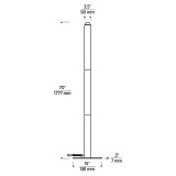 Visual Comfort & Co. Modern Collection Ebell Large Floor Lamp, 1-Light, LED, Antique Nickel, 70"H (700PRTEBL66N-LED927 70PGGHM) 