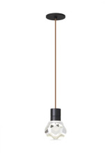 Visual Comfort & Co. Modern Collection Kira Pendant, 1-Light, LED, Black, 7.1"H (700TDKIRAP1PB-LED930 70PGKFC) 