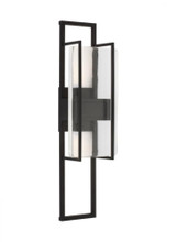 Visual Comfort & Co. Modern Collection Duelle Medium Wall Sconce, 1-Light, LED, Nightshade Black, 18"H (700WSDUE18B-LED927 70PGGJE) 