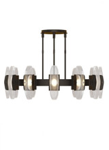 Visual Comfort & Co. Modern Collection Wythe X-Large Chandelier, 12-Light, LED, Plated Dark Bronze, 47.2"W (700WYT12PZ-LED927 70PGJF7) 