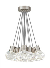 Visual Comfort & Co. Modern Collection Kira Pendant, 11-Light, LED, Satin Nickel, 20"W (700TDKIRAP11IS-LED930 70PGKD9) 