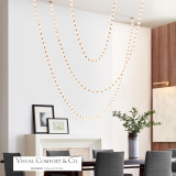 Visual Comfort & Co. Modern Collection Collier Chandelier, 1-Light, LED, Natural Brass, 254.8"H (700CLR240NB-LED927R-277 70PGCMA) 